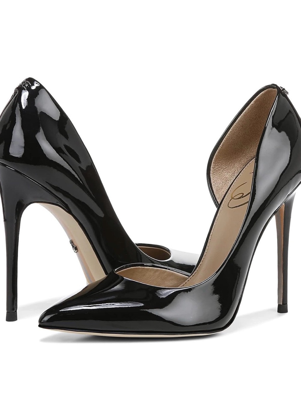 Sam Edelman Black Patent Pointed-Toe Stiletto Pumps